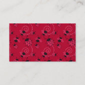 Roze en zwart ladybug Patroon Visitekaartje (Achterkant)