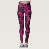 Roze en zwart leggings (Voorkant)