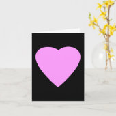  roze en zwart liefdeshart. kaart (Gele Bloem)
