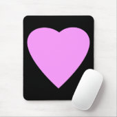 roze en zwart liefdeshart. muismat (Met muis)