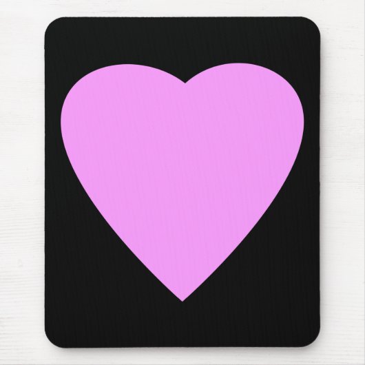 roze en zwart liefdeshart. muismat (Voorkant)