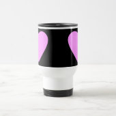  roze en zwart liefdeshart. reisbeker (Center)