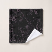 Roze en Zwart Marmer abstract Bad Handdoek (Wasdoekje)