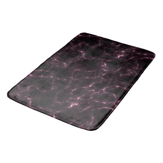 Roze en Zwart Marmer abstract Badmat (Gekanteld)