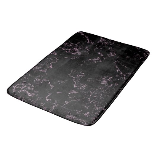 Roze en Zwart Marmer abstract Badmat (Gekanteld)
