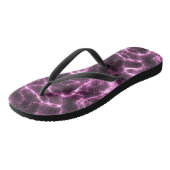 roze en zwart marmeren werveling Abstract Teenslippers (Schuin)