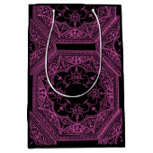 Roze en zwart medium cadeauzakje (Voorkant)