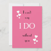 Roze en zwart met bunting en hartjes Bruidsmeisje Kaart (Achterkant)