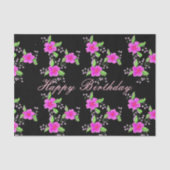 Roze en zwart met patroon tissuepapier (Voorkant)