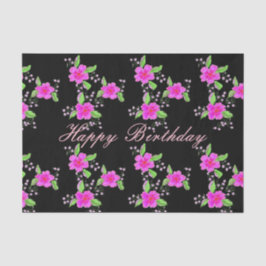 Roze en zwart met patroon tissuepapier