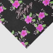 Roze en zwart met patroon tissuepapier (Detail)