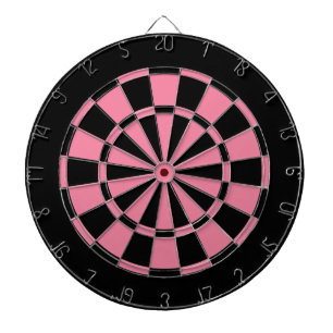 Roze en zwart met zwarte rand dartbord