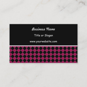 Roze en zwart, modern diamantontwerp visitekaartje