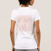 Roze en Zwart Modern Geloof Bereiken T-shirt (Achterkant)