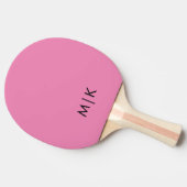 Roze en zwart | Modern monogram Tafeltennisbatje (Zijkant)