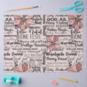 Roze en zwart Moderne en feestelijke kerst Tissuepapier (Craft)