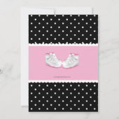 Roze en zwart MVP Baby shower Invitation Kaart (Achterkant)