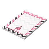 Roze en zwart Notitieblok Zigzag-leraar (Linkerzijde)