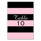 Roze en zwart nummer van de huwelijksband kaart (Achterkant)