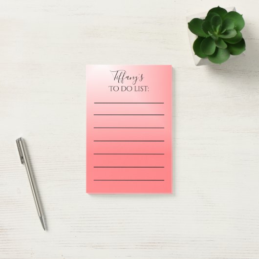 roze en zwart ombre te doen lijst post-it® notes (Kantoor)