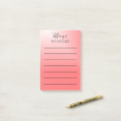 roze en zwart ombre te doen lijst post-it® notes (Op bureau)