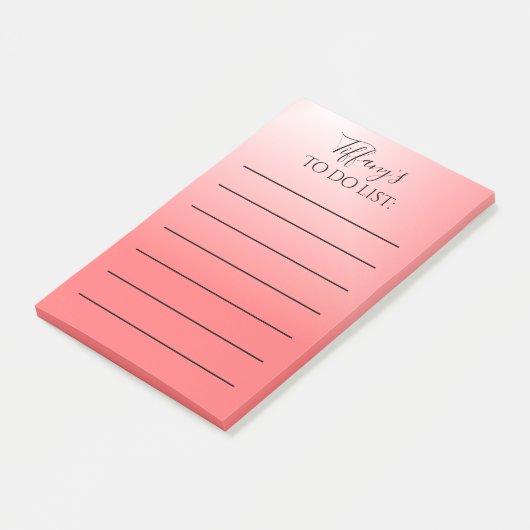  roze en zwart ombre te doen lijst post-it® notes (Schuin)