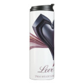 Roze en zwart paar Mok (Gedraaid links)
