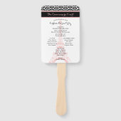 Roze en Zwart Paris Quinceanera Programma Handwaaier (Voorkant)