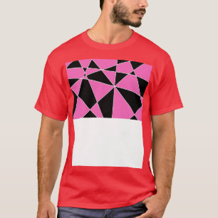 Roze en zwart patroon t-shirt
