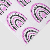 Roze en Zwart Regenbogen Vleermuizen Wit Halloween Tissuepapier (Detail)