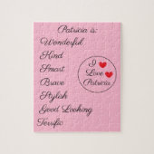 Roze en zwart romantisch legpuzzel (Verticaal)