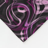 Roze en zwart Roos Mandala met bloemengeometrie Fleece Deken (Hoek)