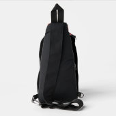 Roze en zwart sling bag (Achterkant)