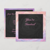 Roze en zwart, speciaal gepersonaliseerd kaart (Voorkant / Achterkant)