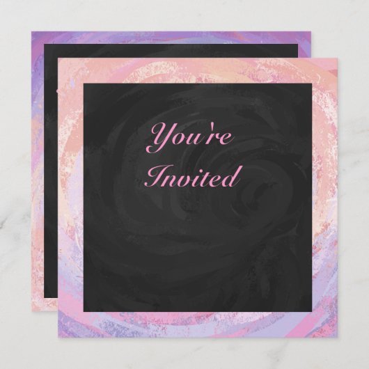 Roze en zwart, speciaal gepersonaliseerd kaart (Voorkant / Achterkant)