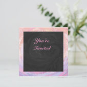 Roze en zwart, speciaal gepersonaliseerd kaart (Staand voorkant)