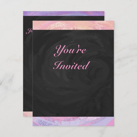 Roze en zwart, speciaal gepersonaliseerd kaart (Voorkant / Achterkant)