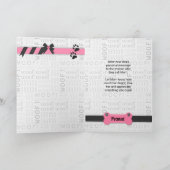 Roze en zwart van de Dog Moederdag Foto Kaart (Binnen)