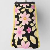 Roze en zwart ventilatorpatroon golfheadcover (Draai 90)