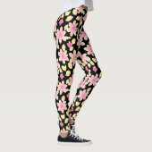 Roze en zwart ventilatorpatroon leggings (Rechts)