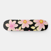 Roze en zwart ventilatorpatroon persoonlijk skateboard (Horizontaal)