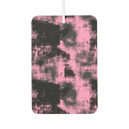 roze en zwarte abstract luchtverfrisser (Voorkant)