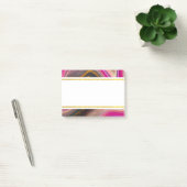 Roze en Zwarte Abstract met Gouden Wervelingen Post-it® Notes (Kantoor)