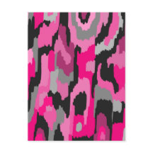 Roze en zwarte Abstracte afdrukken