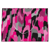 Roze en zwarte Abstracte afdrukken Groot Cadeauzakje (Voorkant)