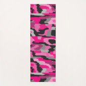 Roze en zwarte Abstracte afdrukken Yogamat (Voorkant)