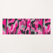 Roze en zwarte Abstracte afdrukken Yogamat (Voorkant (horizontaal))