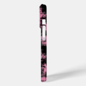 roze en zwarte abstracte Case-Mate iPhone case (Achterkant / Links)