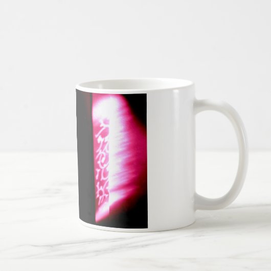 roze en zwarte abstracte mok (Rechts)