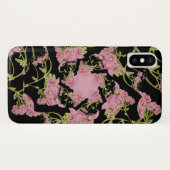 Roze en zwarte Achillea fractale kunst Case-Mate iPhone Case (Achterkant (horizontaal))